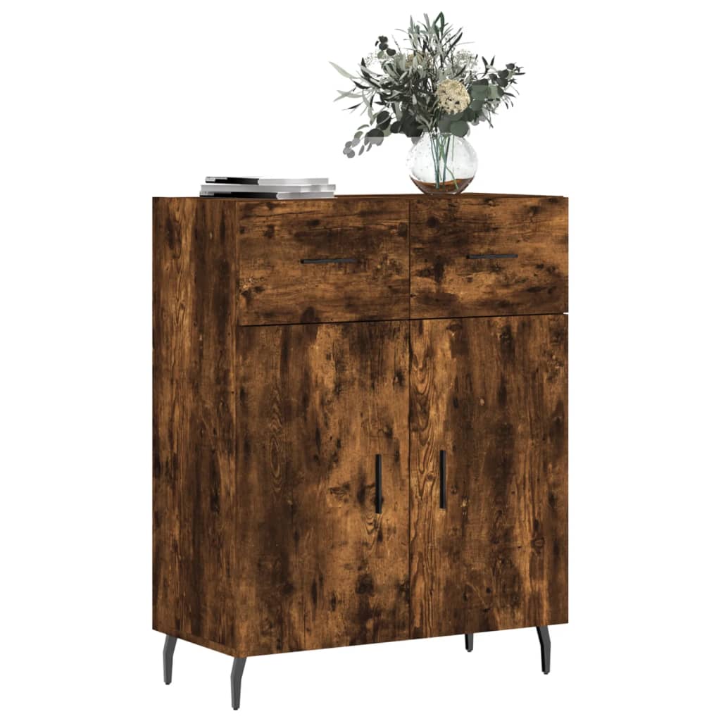 Buffet chêne fumé 69,5x34x90 cm bois d'ingénierie - XIOS