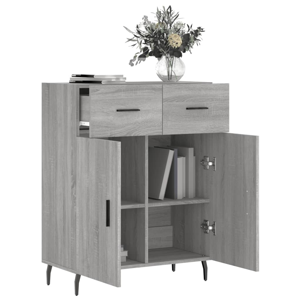 Buffet sonoma gris 69,5x34x90 cm bois d'ingénierie - XIOS