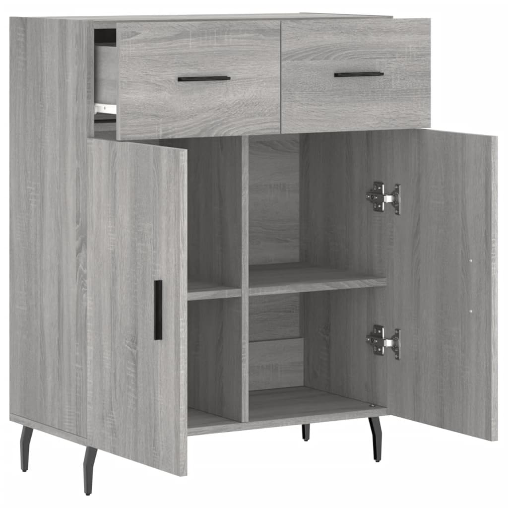 Buffet sonoma gris 69,5x34x90 cm bois d'ingénierie - XIOS
