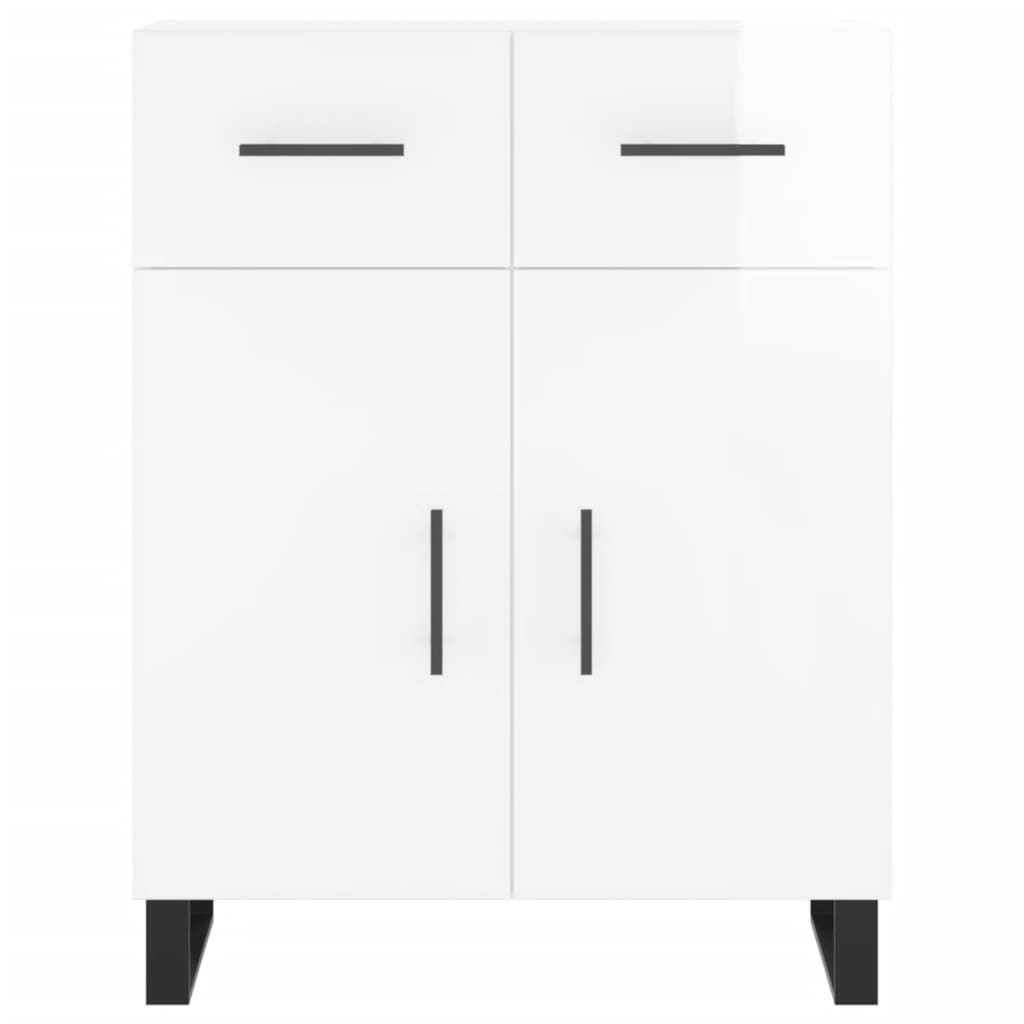 Buffet Blanc brillant 69,5x34x90 cm Bois d'ingénierie - XIOS