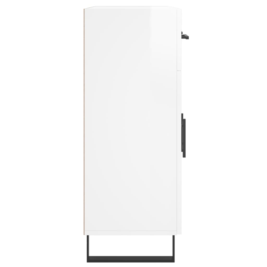 Buffet Blanc brillant 69,5x34x90 cm Bois d'ingénierie - XIOS