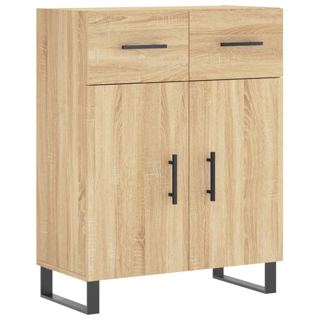Buffet chêne sonoma 69,5x34x90 cm bois d'ingénierie - XIOS