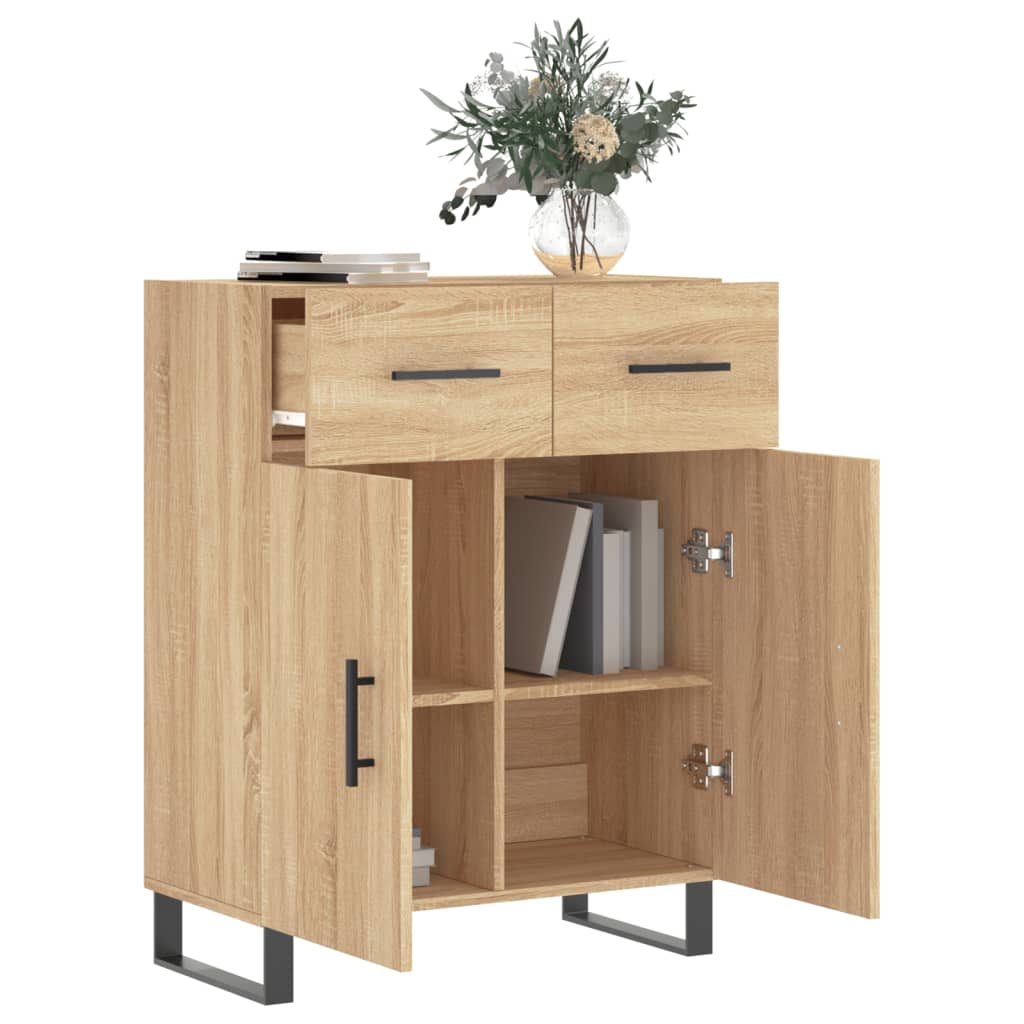 Buffet chêne sonoma 69,5x34x90 cm bois d'ingénierie - XIOS