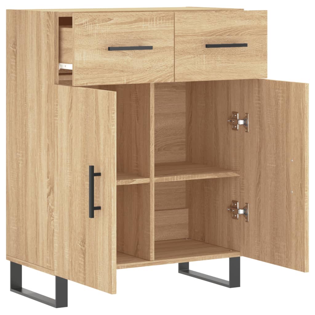 Buffet chêne sonoma 69,5x34x90 cm bois d'ingénierie - XIOS