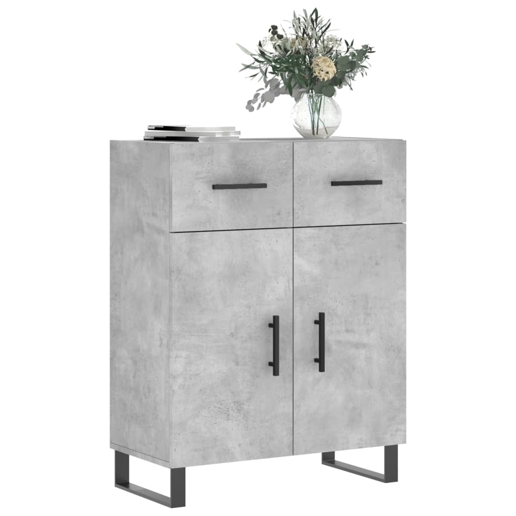 Buffet gris béton 69,5x34x90 cm bois d'ingénierie - XIOS