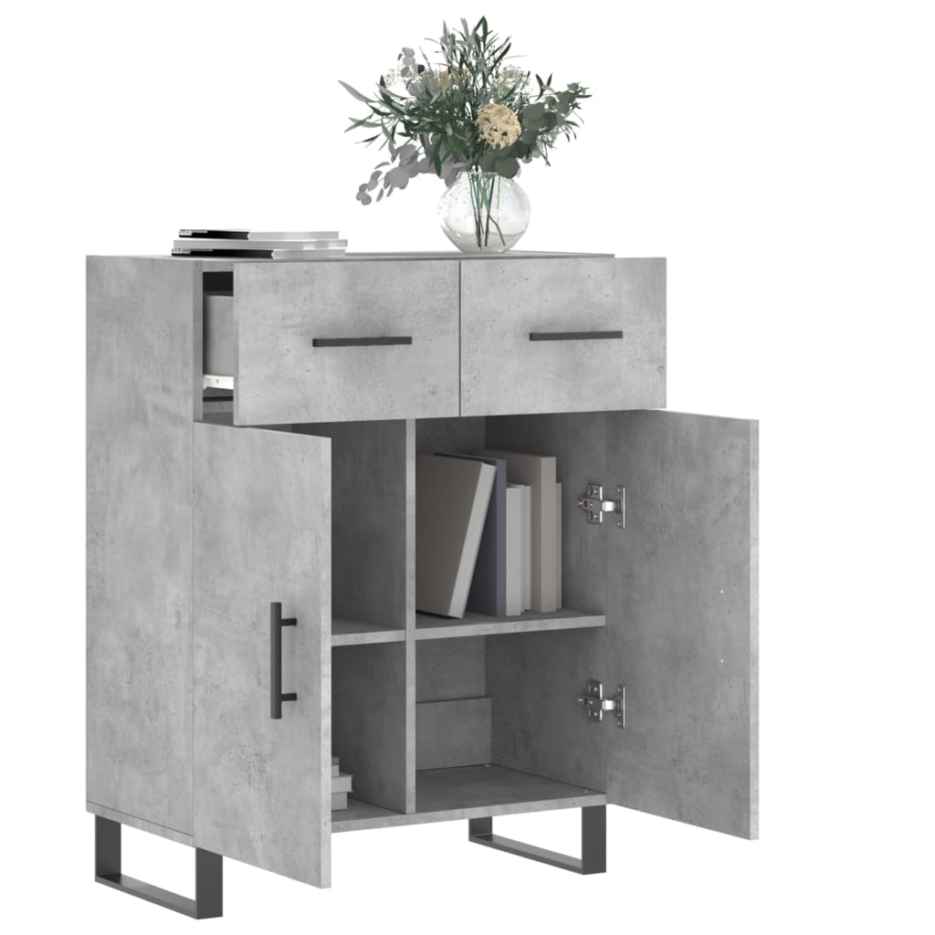 Buffet gris béton 69,5x34x90 cm bois d'ingénierie - XIOS