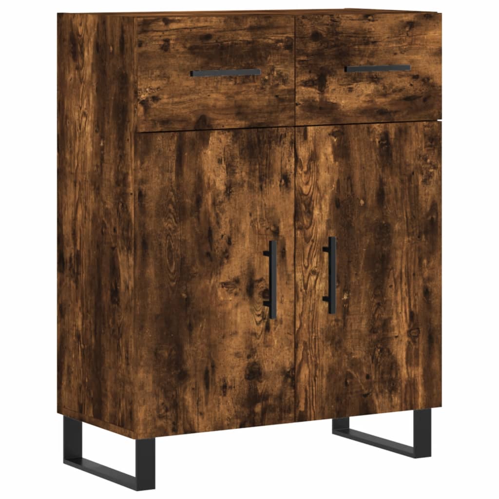 Buffet chêne fumé 69,5x34x90 cm bois d'ingénierie - XIOS