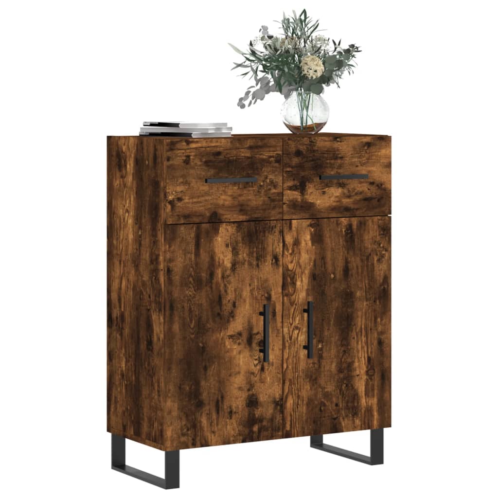 Buffet chêne fumé 69,5x34x90 cm bois d'ingénierie - XIOS