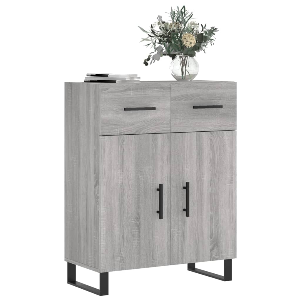 Buffet sonoma gris 69,5x34x90 cm bois d'ingénierie - XIOS
