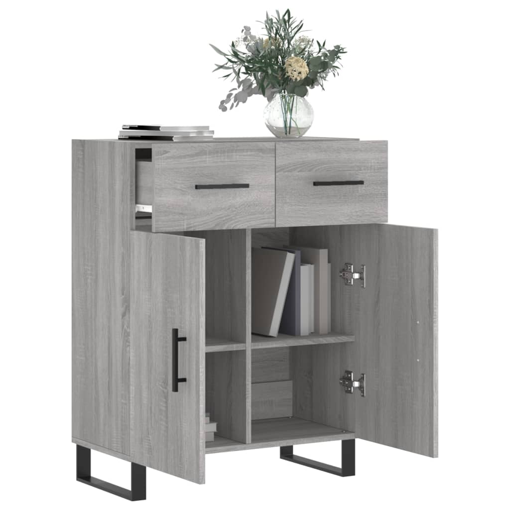 Buffet sonoma gris 69,5x34x90 cm bois d'ingénierie - XIOS
