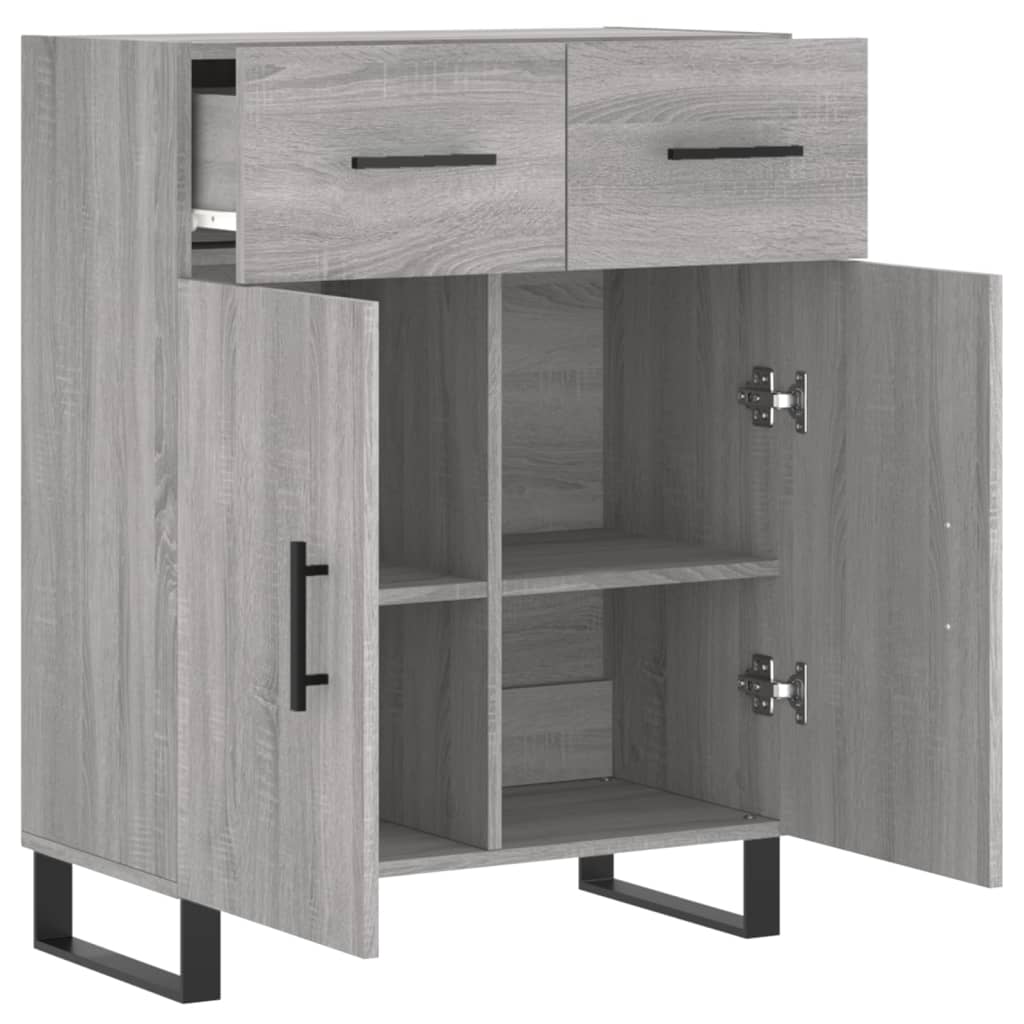 Buffet sonoma gris 69,5x34x90 cm bois d'ingénierie - XIOS
