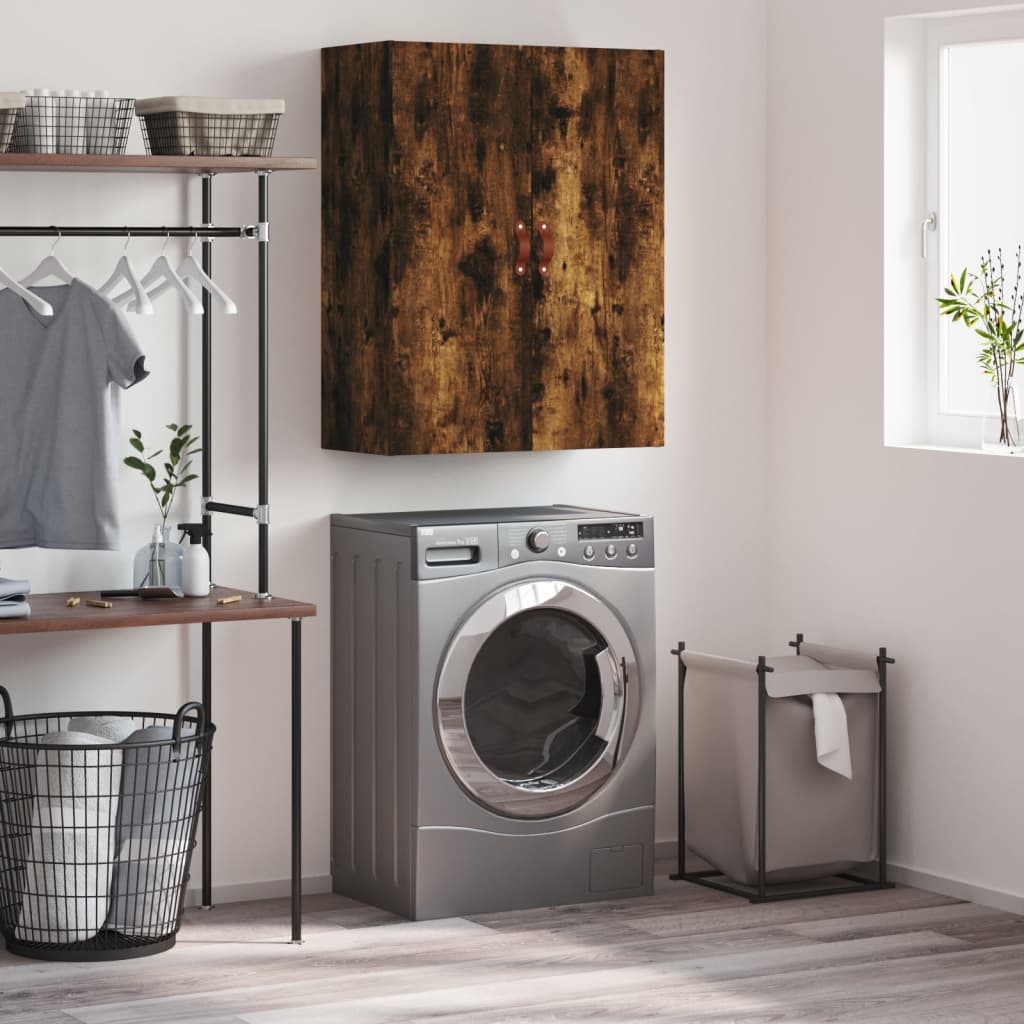 Armoire murale chêne fumé 69,5x34x90 cm - XIOS