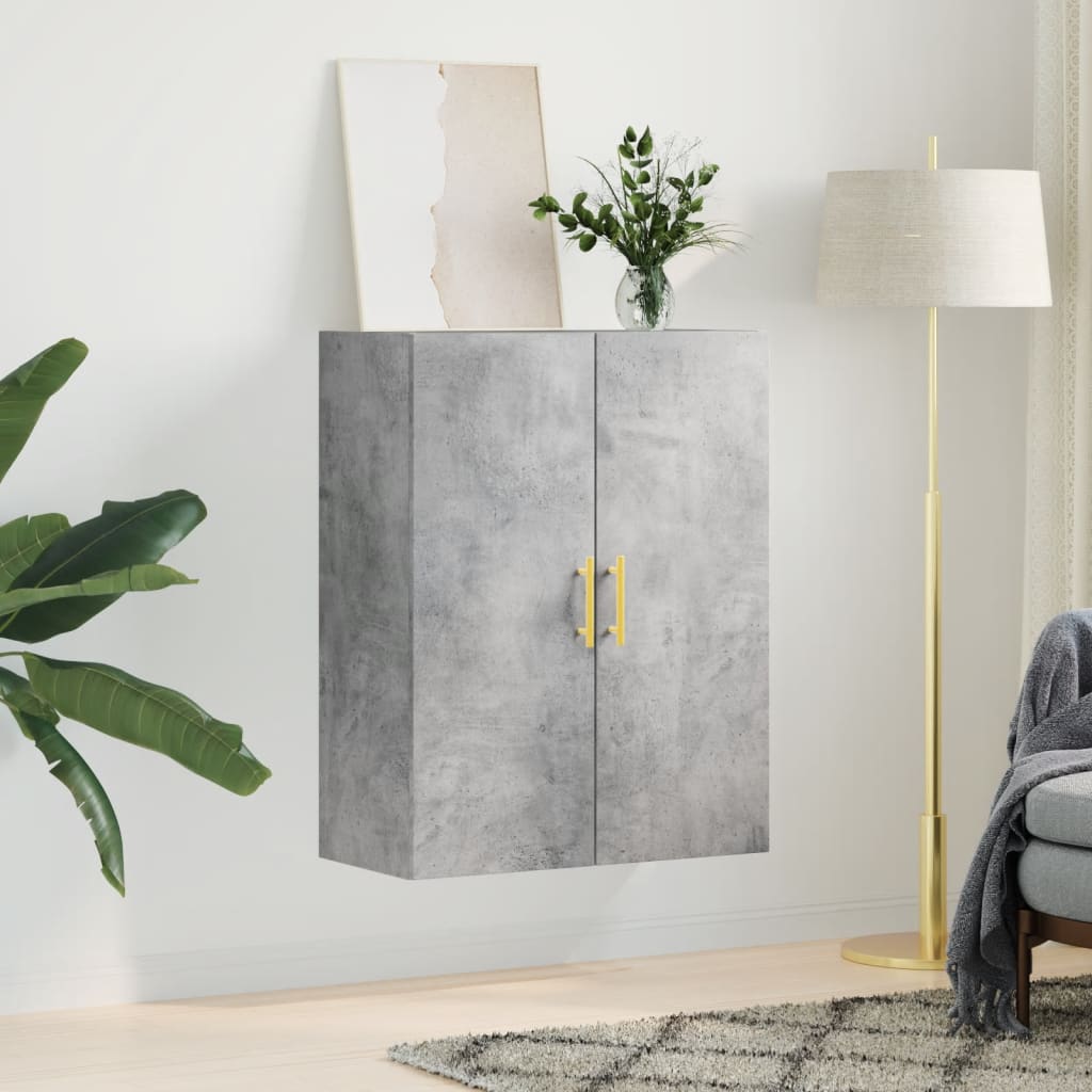 Armoire murale gris béton 69,5x34x90 cm - XIOS