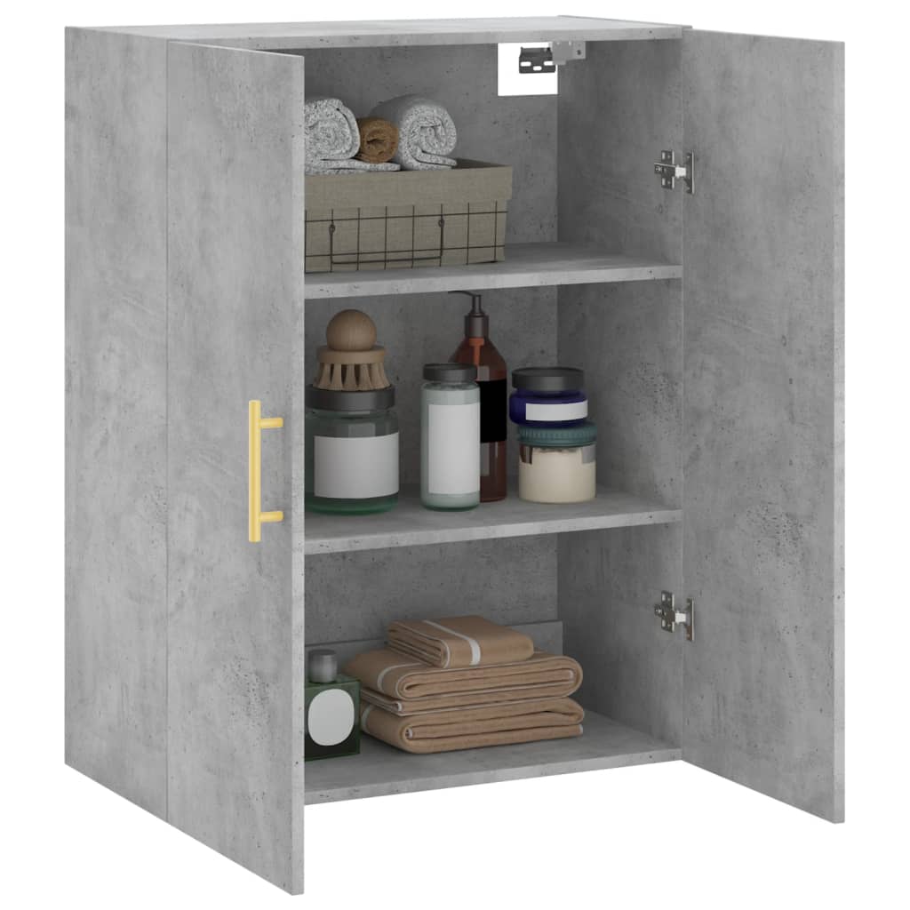 Armoire murale gris béton 69,5x34x90 cm - XIOS