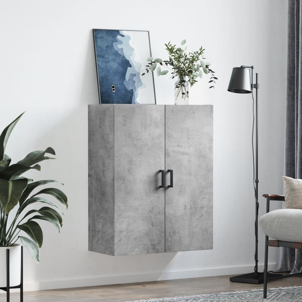 Armoire murale gris béton 69,5x34x90 cm - XIOS