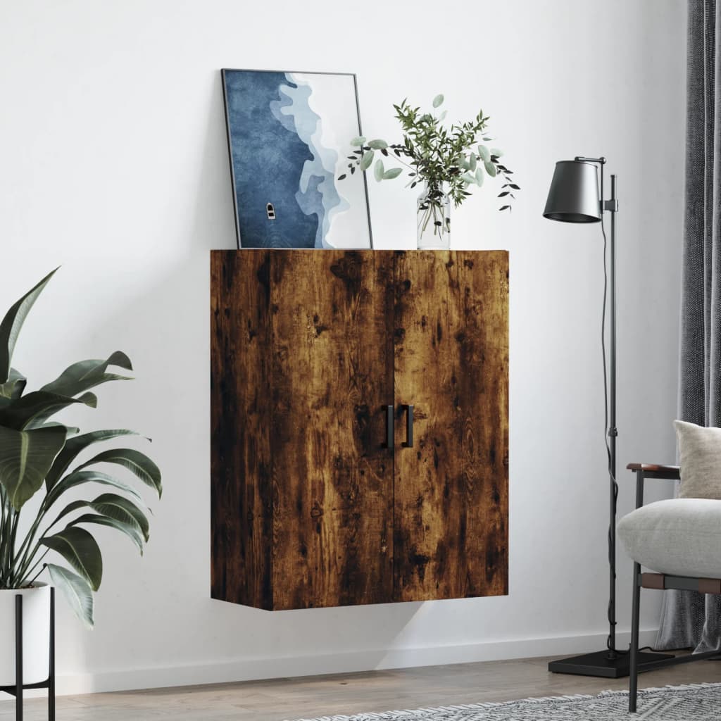Armoire murale chêne fumé 69,5x34x90 cm - XIOS