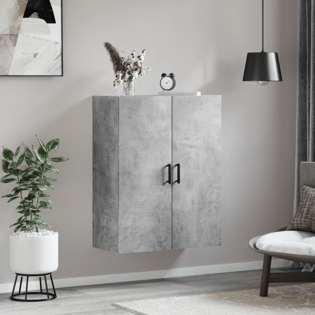 Armoire murale gris béton 69,5x34x90 cm - XIOS