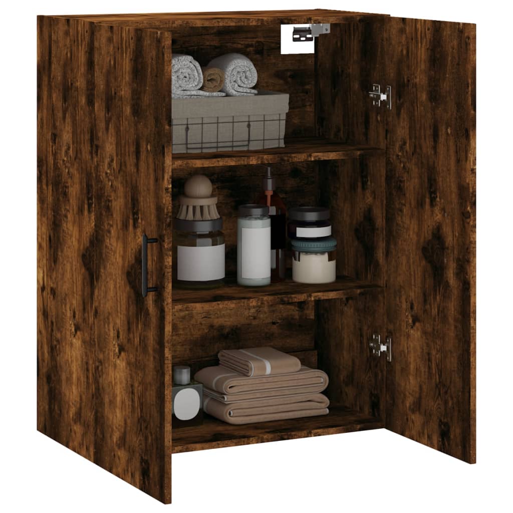 Armoire murale chêne fumé 69,5x34x90 cm - XIOS