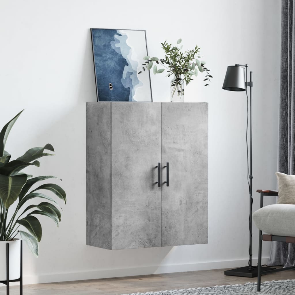 Armoire murale gris béton 69,5x34x90 cm - XIOS