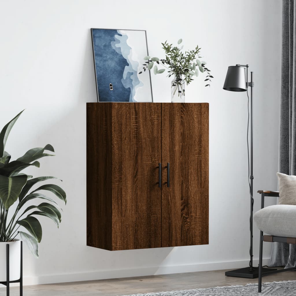Armoire murale chêne marron 69,5x34x90 cm - XIOS