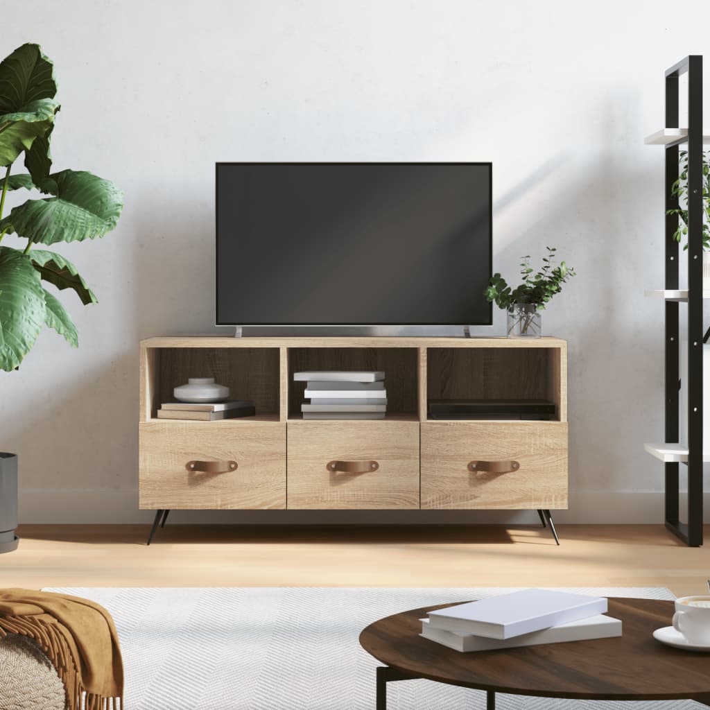 Meuble TV chêne sonoma 102x36x50 cm bois d'ingénierie - XIOS