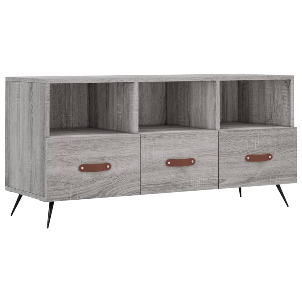 Meuble TV sonoma gris 102x36x50 cm bois d'ingénierie - XIOS