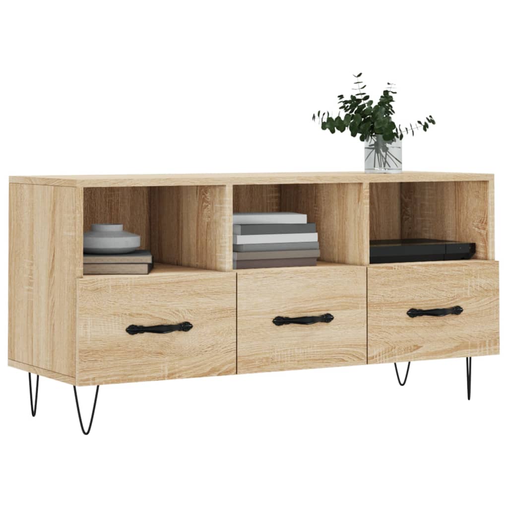 Meuble TV chêne sonoma 102x36x50 cm bois d'ingénierie - XIOS