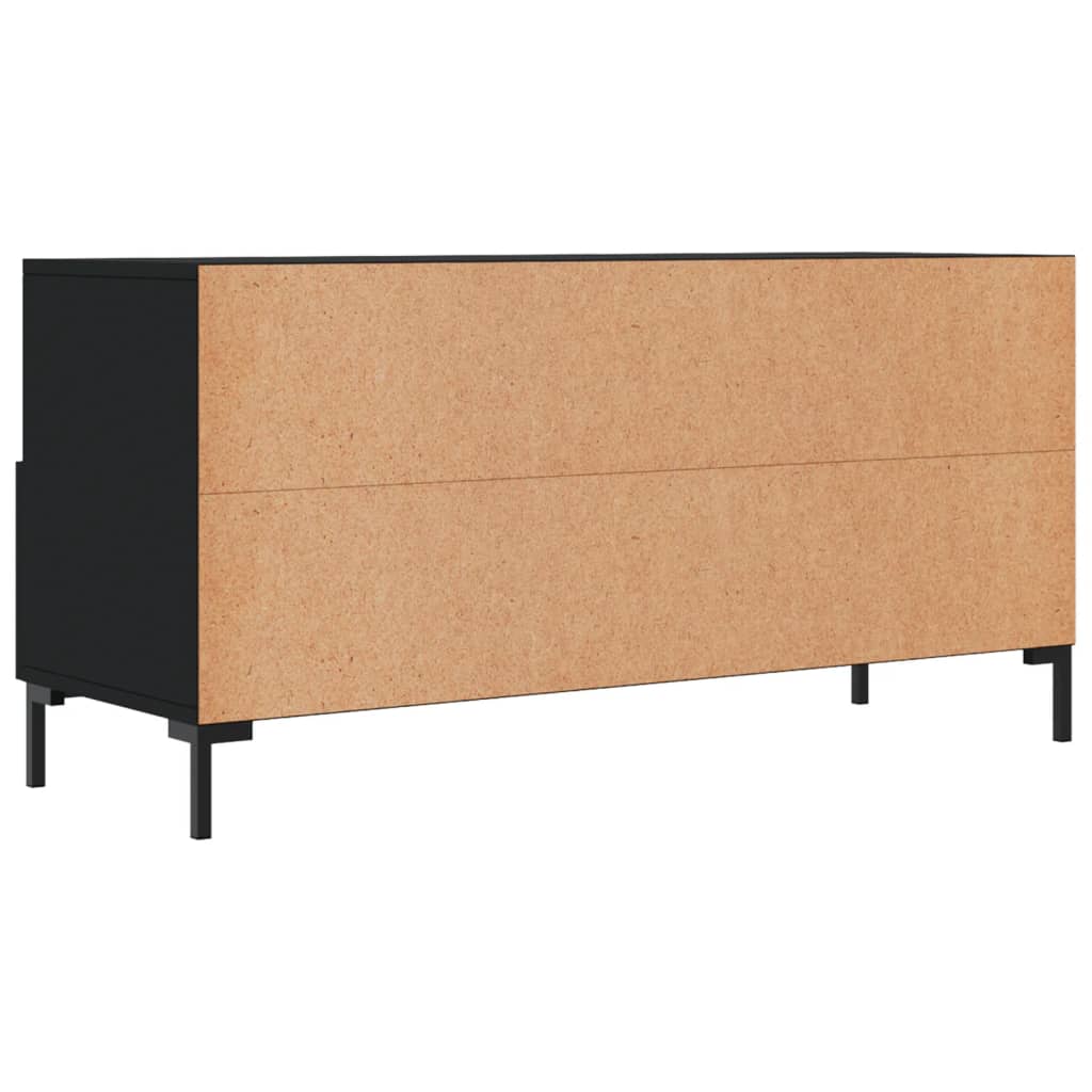 Meuble TV noir 102x36x50 cm bois d'ingénierie - XIOS