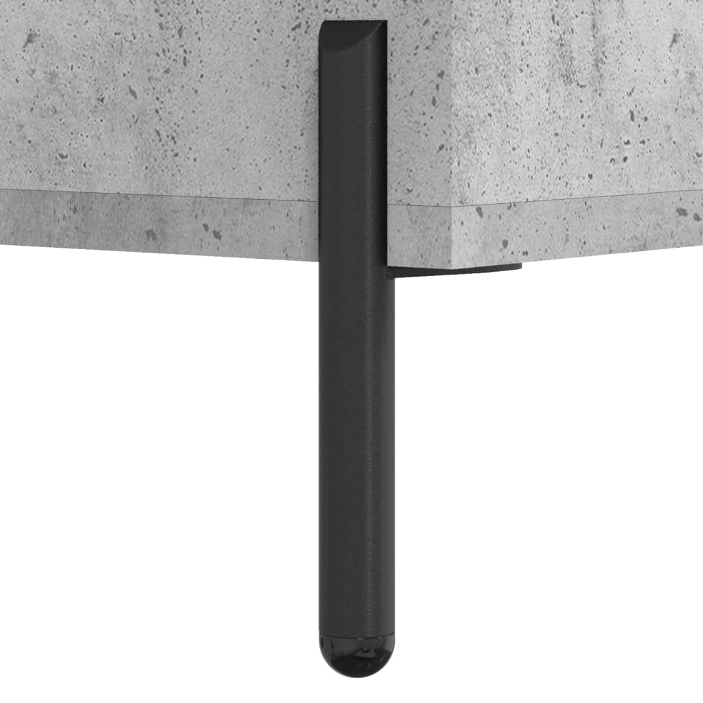 Meuble TV gris béton 102x36x50 cm bois d'ingénierie - XIOS