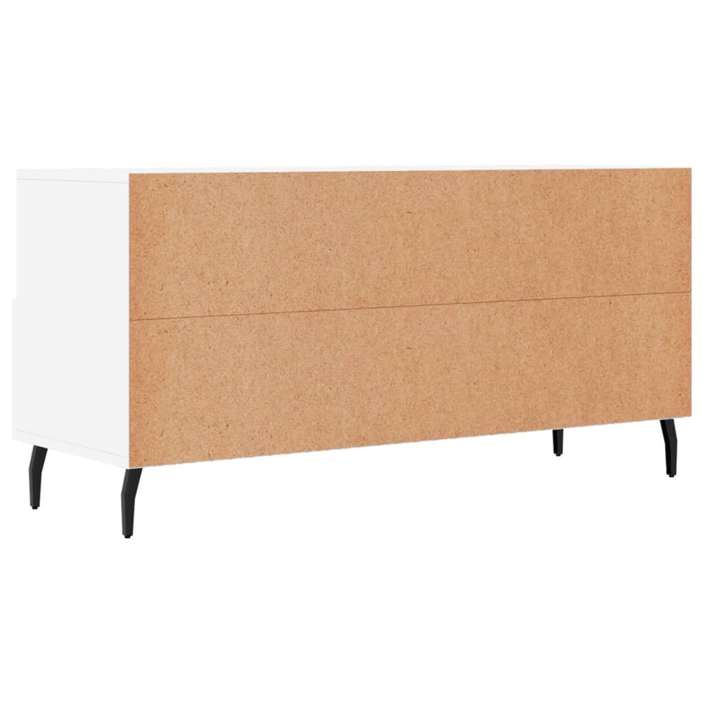 Meuble TV blanc 102x36x50 cm bois d'ingénierie - XIOS
