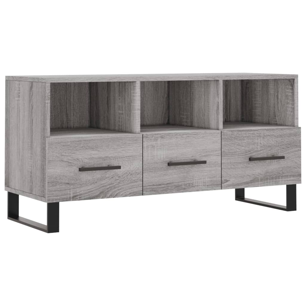 Meuble TV sonoma gris 102x36x50 cm bois d'ingénierie - XIOS