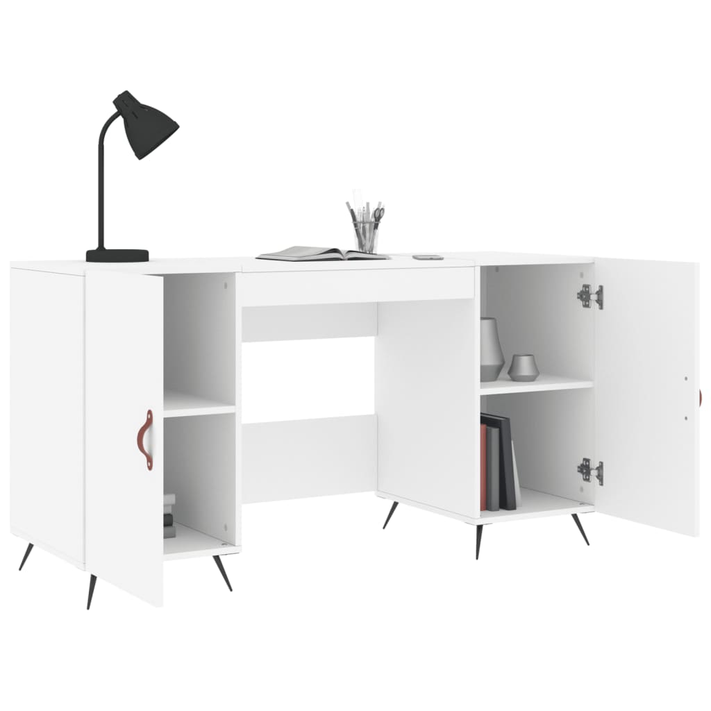 Bureau blanc 140x50x75 cm bois d'ingénierie - XIOS