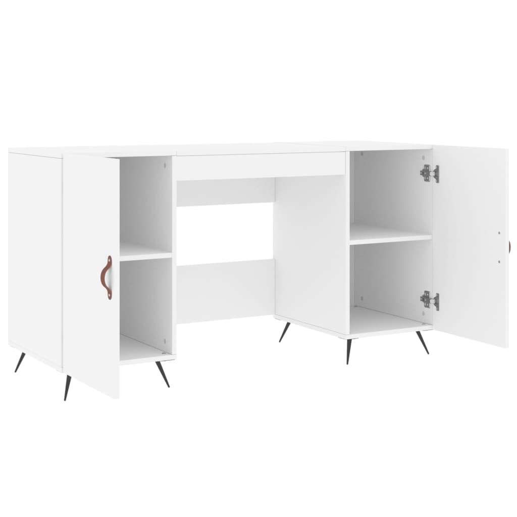 Bureau blanc 140x50x75 cm bois d'ingénierie - XIOS