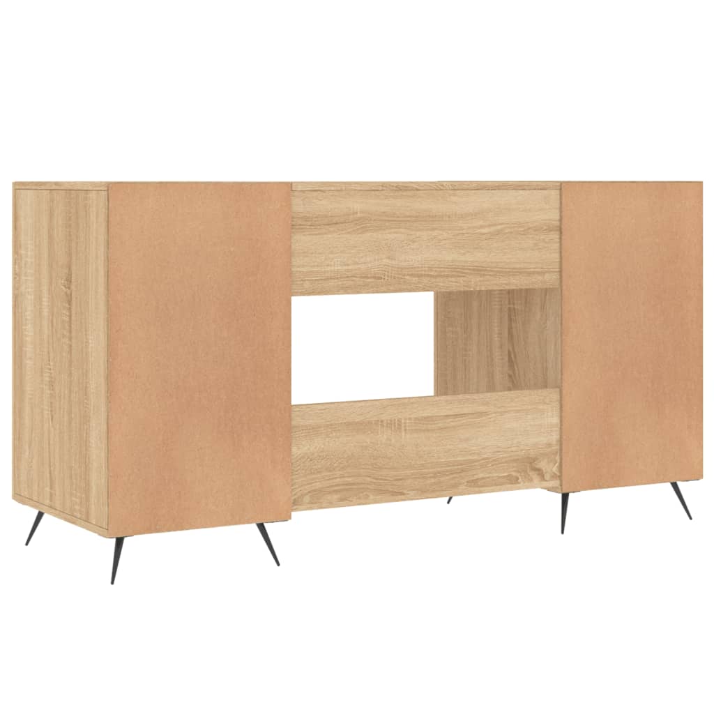 Bureau chêne sonoma 140x50x75 cm bois d'ingénierie - XIOS