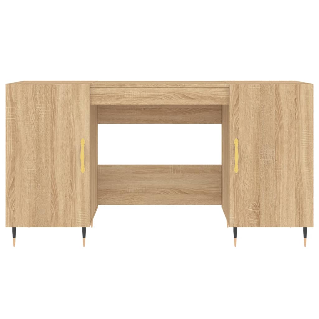 Bureau chêne sonoma 140x50x75 cm bois d'ingénierie - XIOS