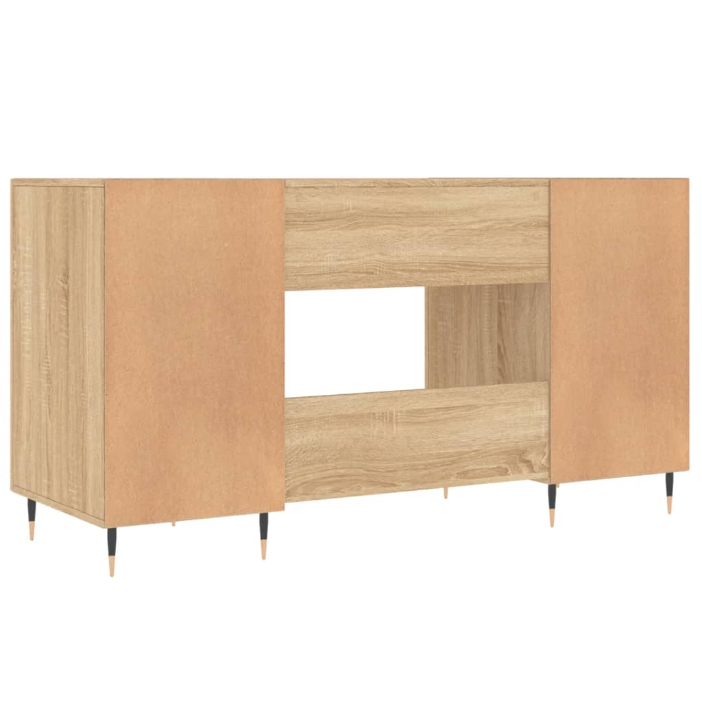 Bureau chêne sonoma 140x50x75 cm bois d'ingénierie - XIOS