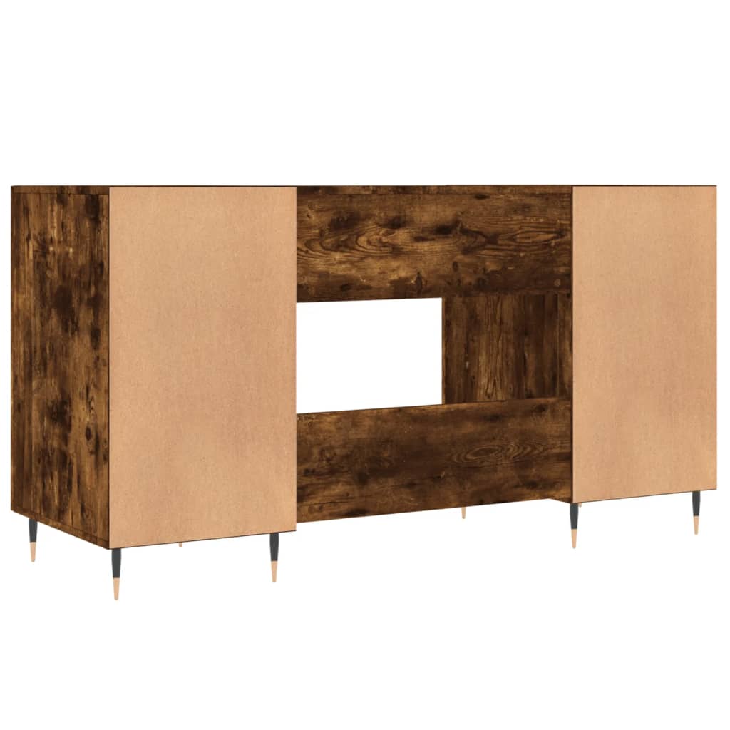 Bureau chêne fumé 140x50x75 cm bois d'ingénierie - XIOS