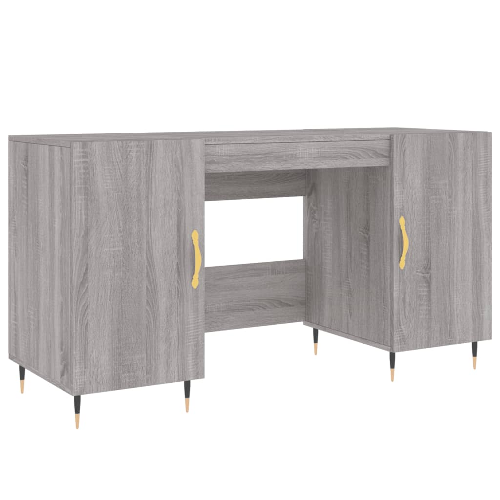 Bureau sonoma gris 140x50x75 cm bois d'ingénierie - XIOS
