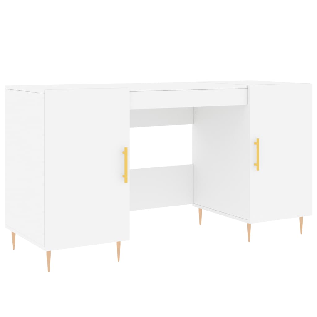 Bureau blanc 140x50x75 cm bois d'ingénierie - XIOS