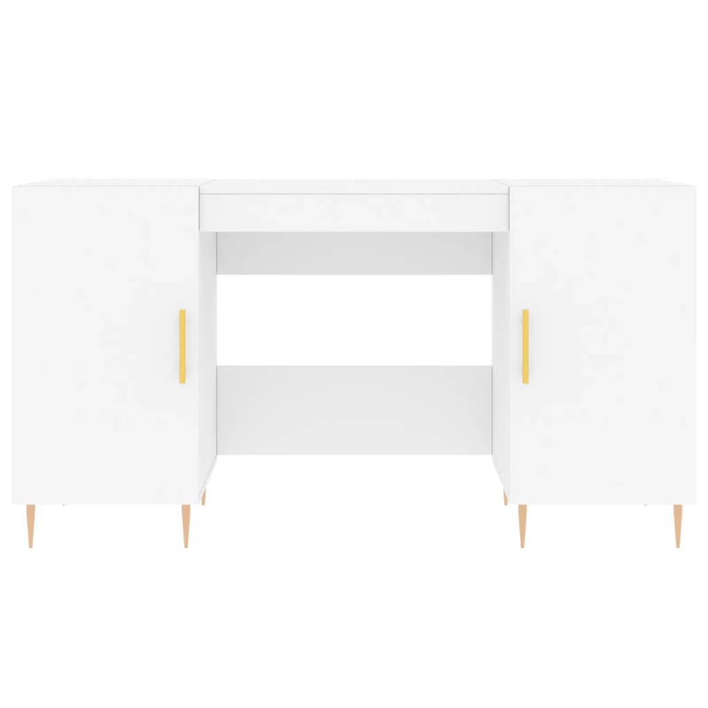 Bureau blanc 140x50x75 cm bois d'ingénierie - XIOS