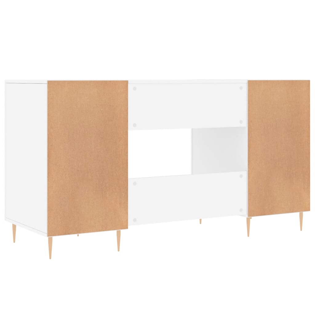 Bureau blanc 140x50x75 cm bois d'ingénierie - XIOS