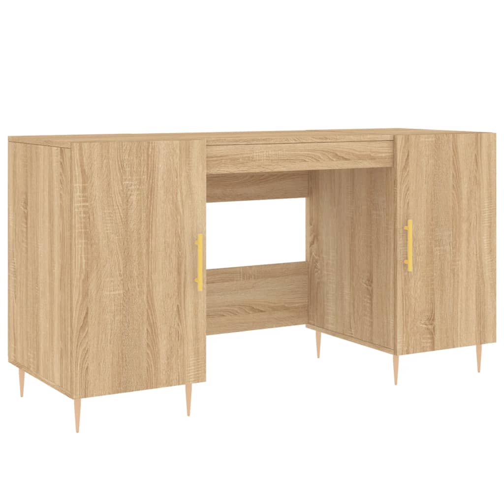 Bureau chêne sonoma 140x50x75 cm bois d'ingénierie - XIOS