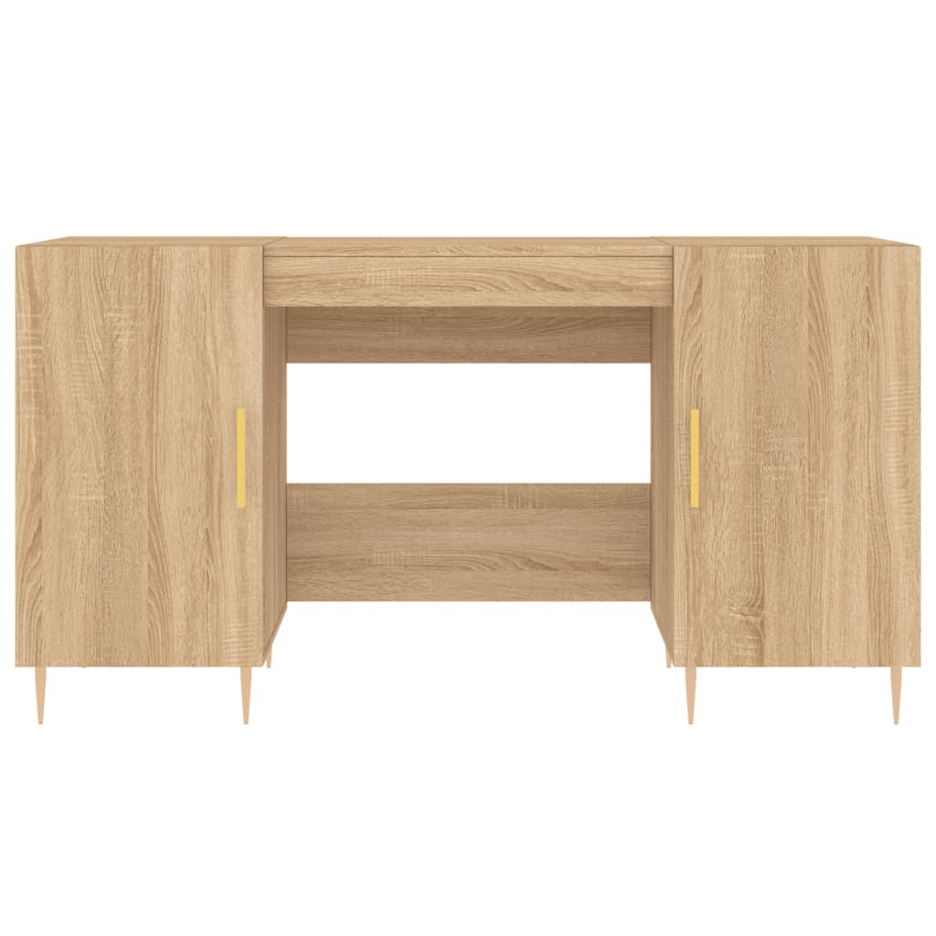 Bureau chêne sonoma 140x50x75 cm bois d'ingénierie - XIOS