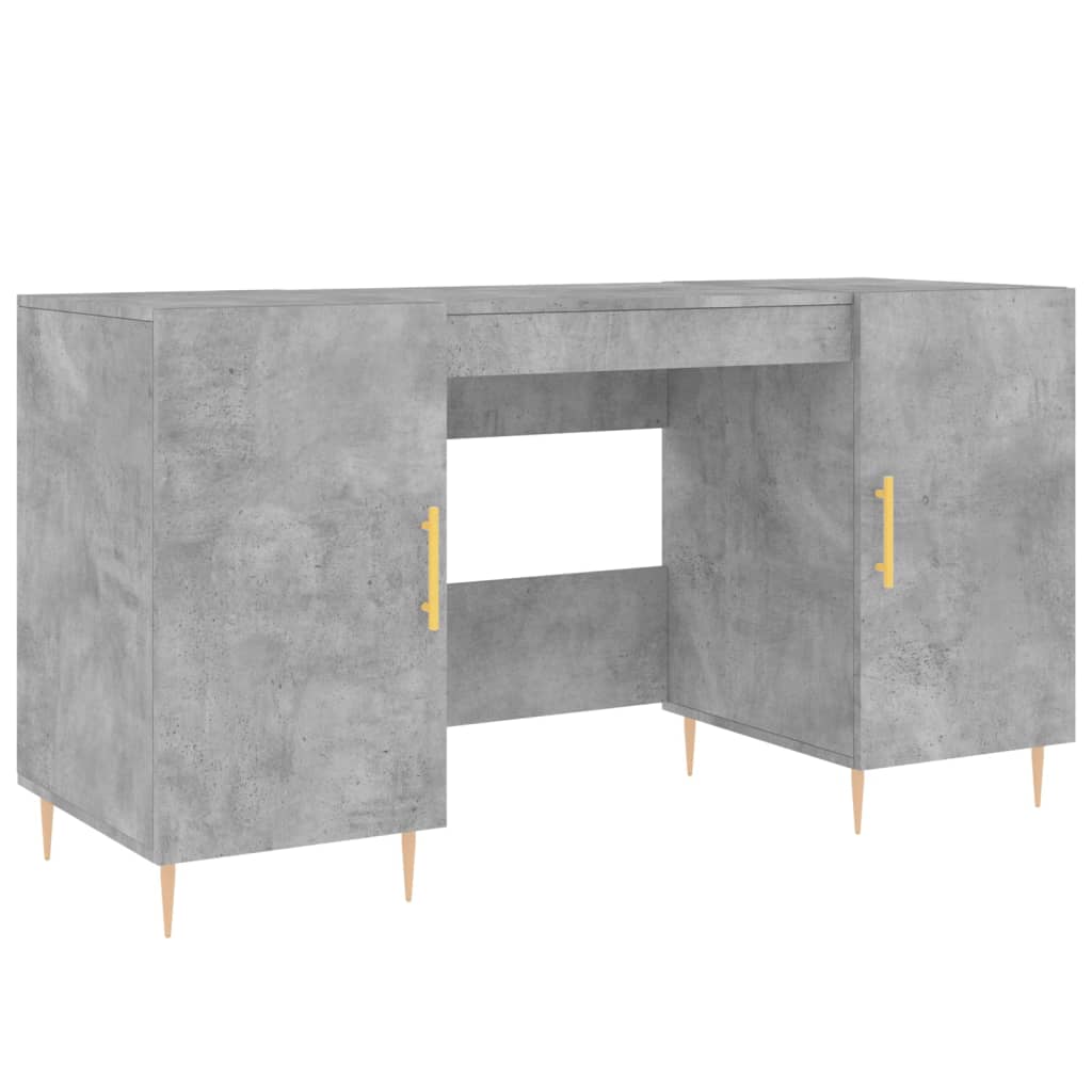 Bureau gris béton 140x50x75 cm bois d'ingénierie - XIOS
