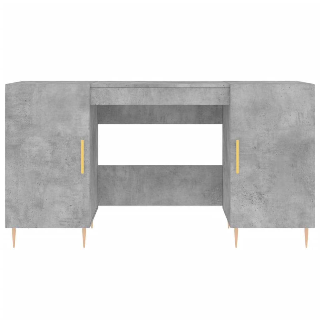 Bureau gris béton 140x50x75 cm bois d'ingénierie - XIOS