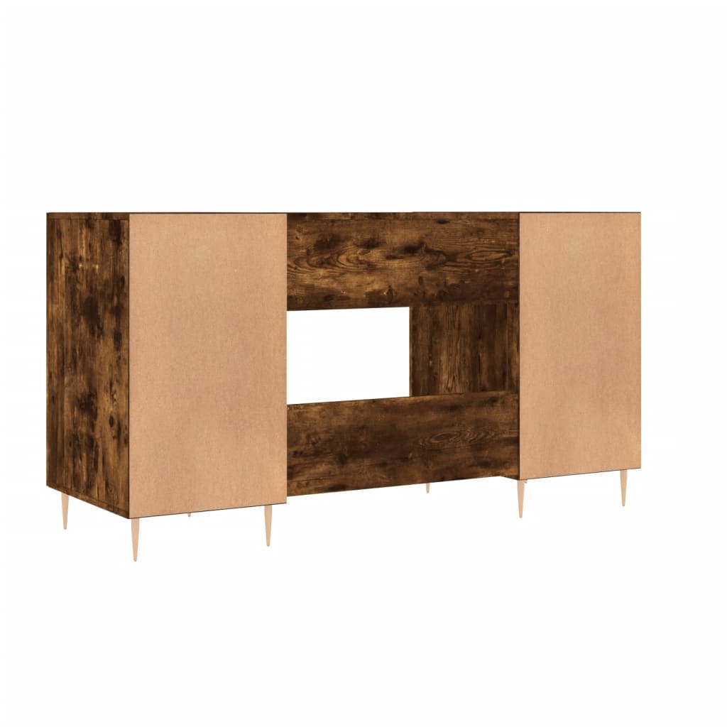 Bureau chêne fumé 140x50x75 cm bois d'ingénierie - XIOS