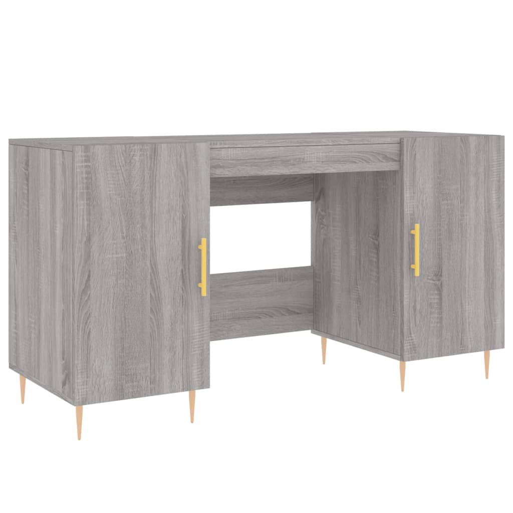 Bureau sonoma gris 140x50x75 cm bois d'ingénierie - XIOS