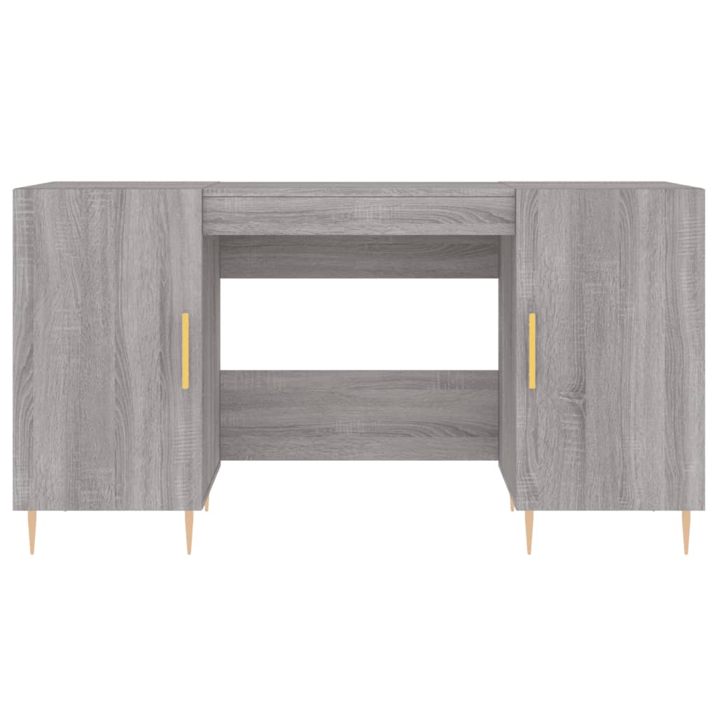 Bureau sonoma gris 140x50x75 cm bois d'ingénierie - XIOS
