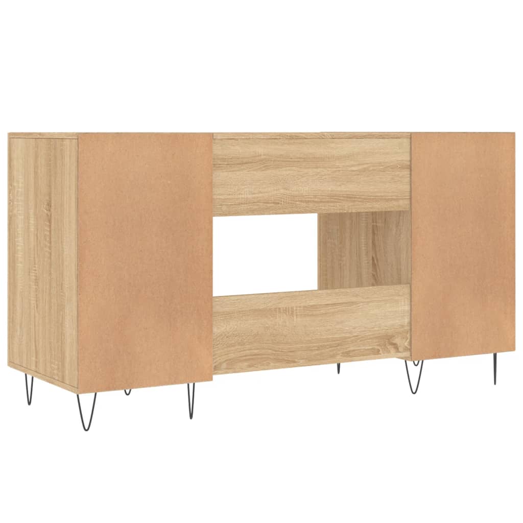 Bureau chêne sonoma 140x50x75 cm bois d'ingénierie - XIOS