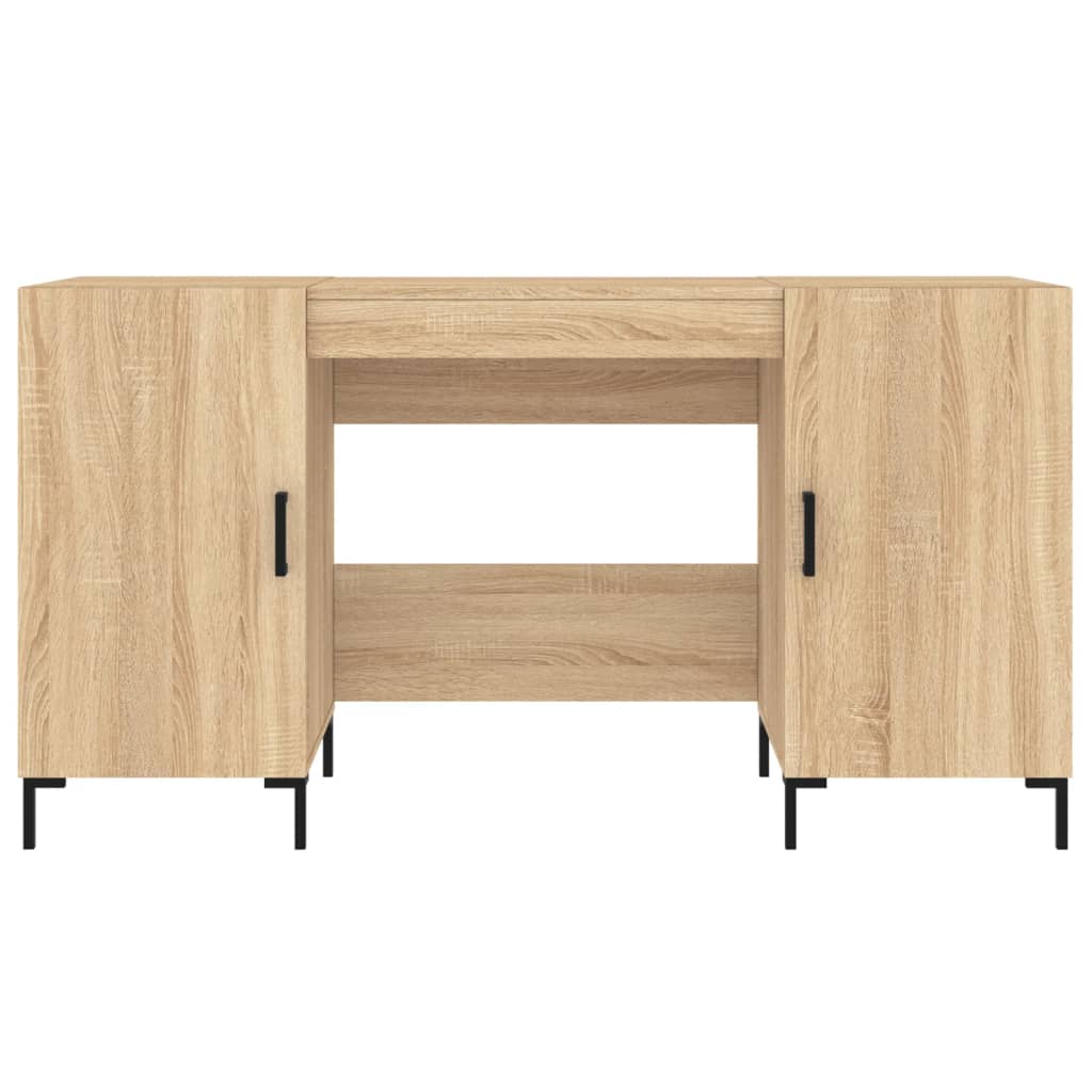 Bureau chêne sonoma 140x50x75 cm bois d'ingénierie - XIOS